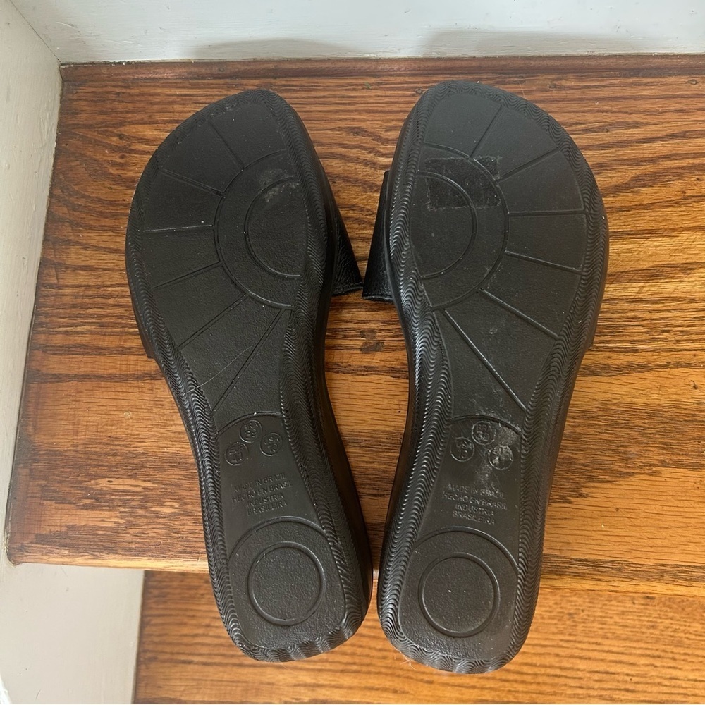 MALU Super Comfort Black Slide Sandals Sz 10 Casual Resort Minimalist Brazil - Picture 4 of 6